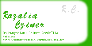 rozalia cziner business card